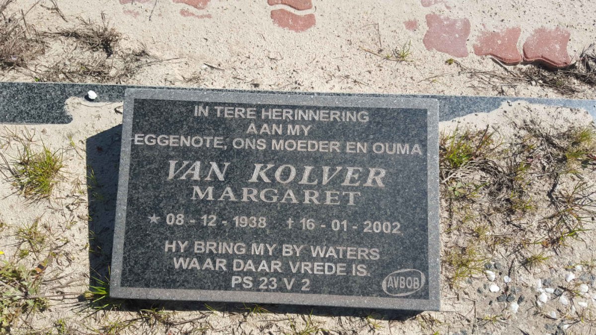 KOLVER Margaret, van 1938-2002