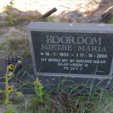 KOORDOM Mietjie Maria 1933-2000