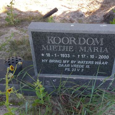 KOORDOM Mietjie Maria 1933-2000