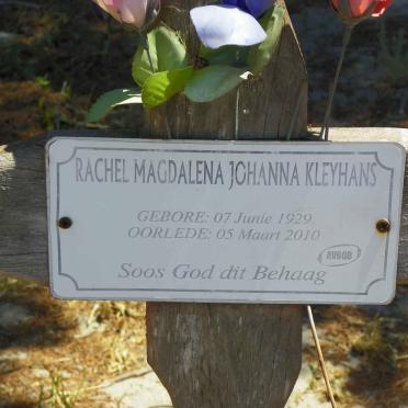 KLEYHANS Rachel Magdalena Johanna 1929-2010
