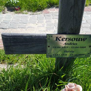 KERSOUW Andries 1925-2002 &amp; Bettie 1932-2012
