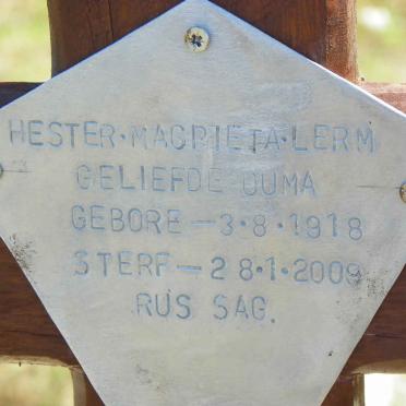 LERM Hester Magrieta 1918-2009