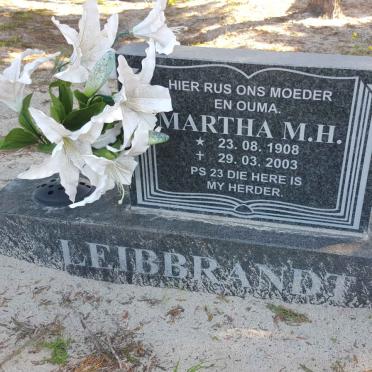 LEIBBRANDT Martha M.H. 1908-2003