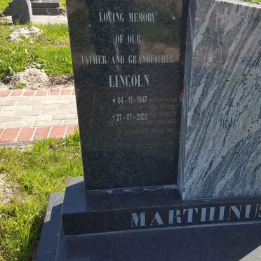 MARTHINUS Lincoln 1947-2003 &amp; Mary Elizabeth 1949-2003