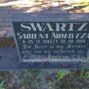 SWARTZ Sabiena Nomayeza 1942-1999