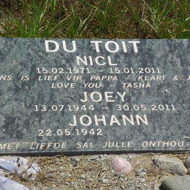TOIT Johann, du 1942- &amp; Joey 1944-2011 :: DU TOIT Nicl 1971-2011