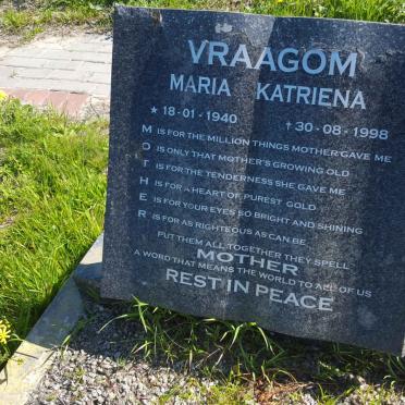 VRAAGOM Maria Katriena 1940-1998