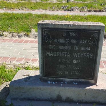 WEYERS Magrieta 1927-2001