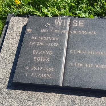WIESE Barend Botes 1954-1998