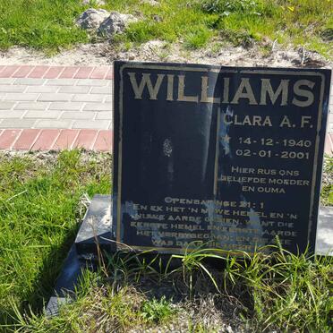 WILLIAMS Clara A.F. 1940-2001