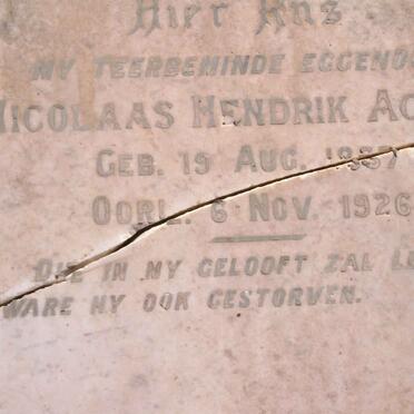 ACKER Nicolaas Hendrik 18?7-1926