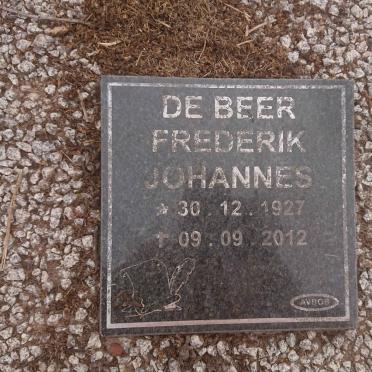 BEER Frederik Johannes, de 1927-2012