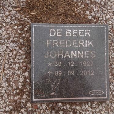 BEER Frederik Johannes, de 1927-2012