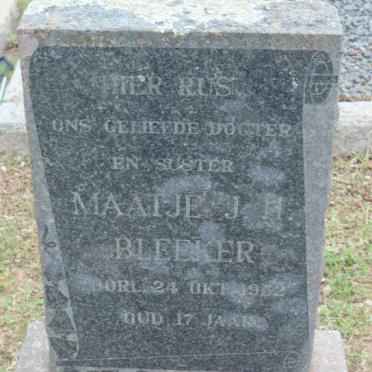 BLEEKER Maatje J. -1952