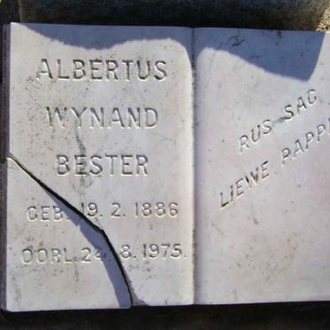 BESTER Albertus Wynand 1886-1975 :: BESTER Helena 1899-1939