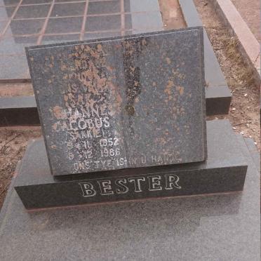BESTER Johannes Jacobus 1952-1986