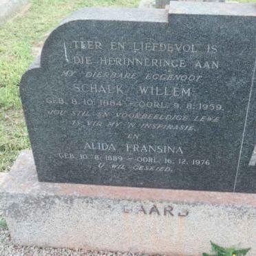 BAARD Schalk Willem 1884-1959 &amp; Alida Fransina 1889-1976