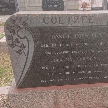 COETZEE Daniël Cornelius 1903-1971 &amp; Johanna Christina 1905-1982