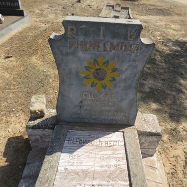 CLOETE Wilhelmina 1940-2008 :: CLOETE Alfonso Jeremia 1968-1995