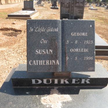 DUIKER Susan Catherina 1923-1996
