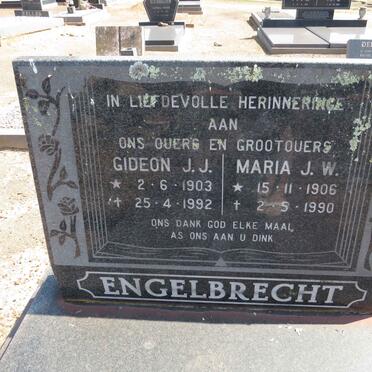 ENGELBRECHT Gideon J.J. 1903-1992 &amp; Maria J.W. 1906-1990