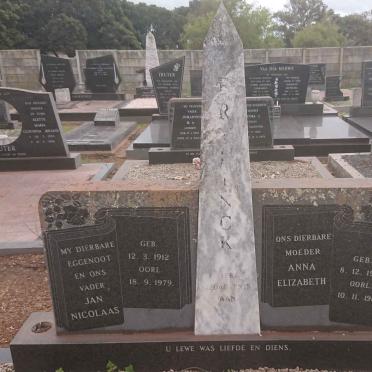 FRYLINCK Jan Nicolaas 1912-1979 &amp; Anna Elizabeth 1912-1986