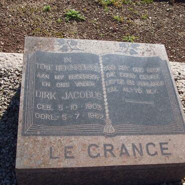 GRANGE Dirk Jacobus, le 1903-1962