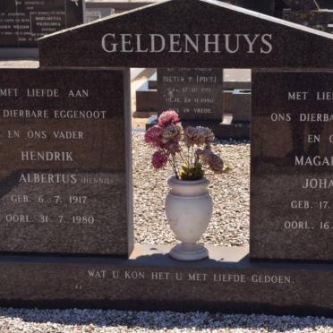 GELDENHUYS Hendrik Albertus 1917-1980 &amp; Magaretha Johanna 1923-1995