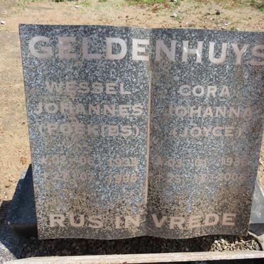 GELDENHUYS Wessel Johannes 1933-1996 &amp; Cora Johanna 1935-2006
