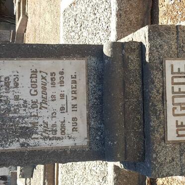 GOEDE J.J., de 1853-1931 &amp; F.M.E. TREDOUX 1855-1936