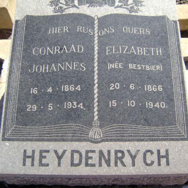 HEYDENRYCH Conraad Johannes 1864-1934 &amp; Elizabeth BESTBIER 1866-1940