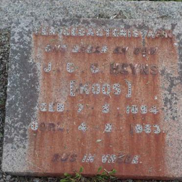 HEYNS J.G.G. 1894-1963