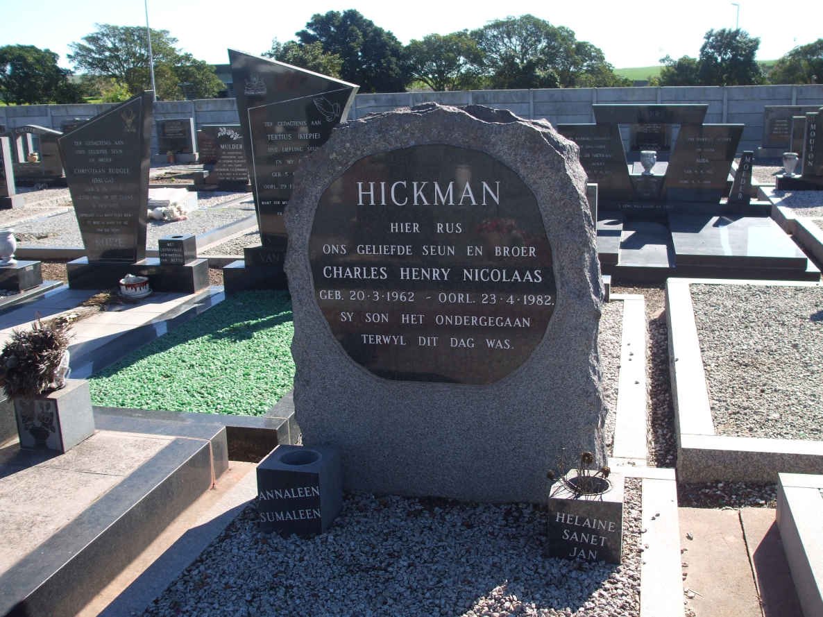 HICKMAN Charles Henry Nicolaas 1962-1982