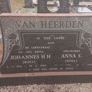 HEERDEN Johannes H.H., van 1921-1980 &amp; Anna C. 1922-2005