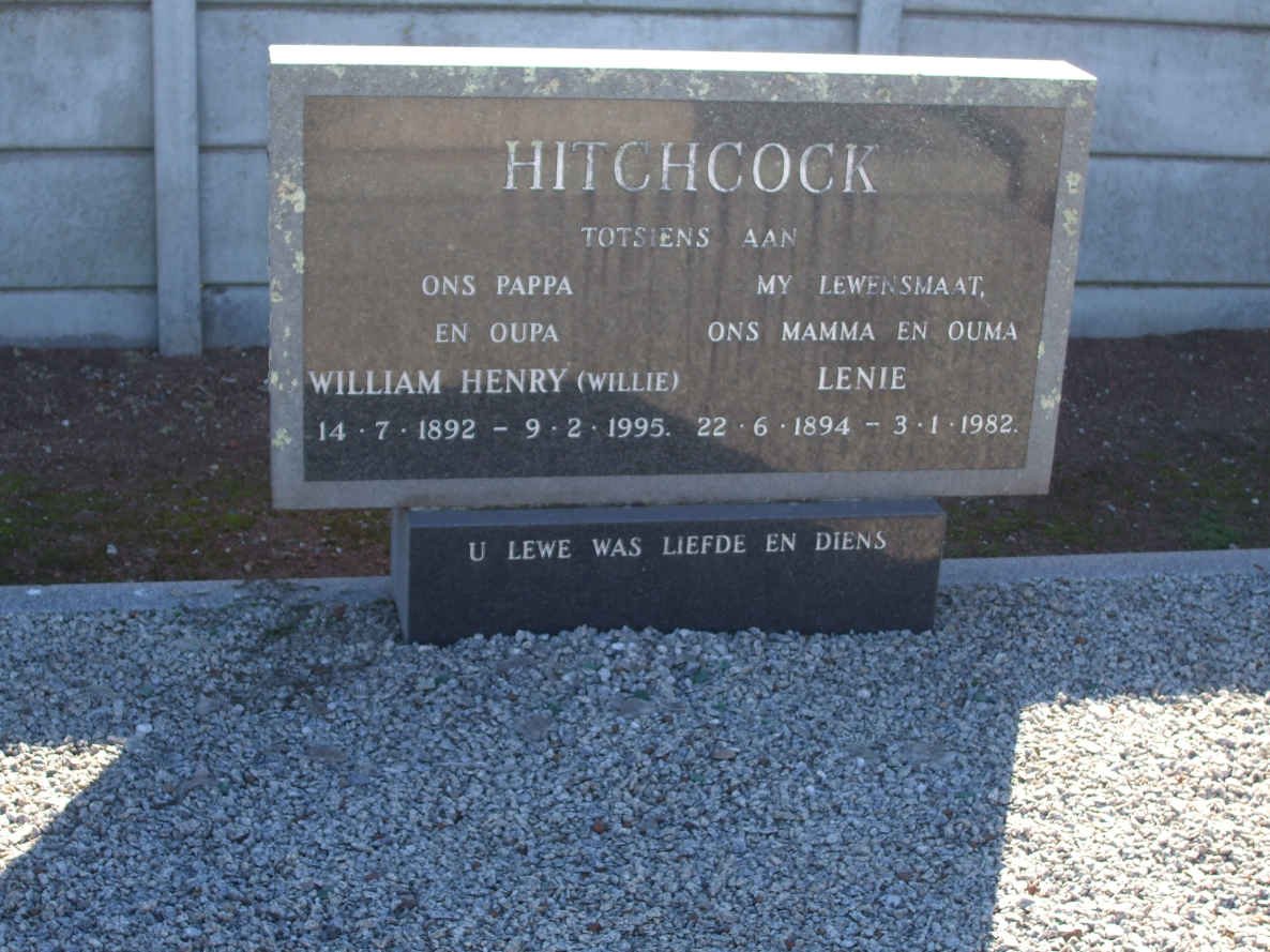 HITCHCOCK William Henry 1892-1995 &amp; Lenie 1894-1982