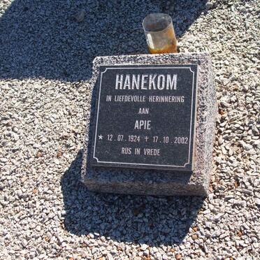 HANEKOM Apie 1924-2002