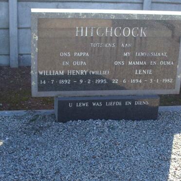 HITCHCOCK William Henry 1892-1995 &amp; Lenie 1894-1982