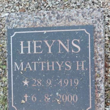 HEYNS Matthys H. 1919-2000