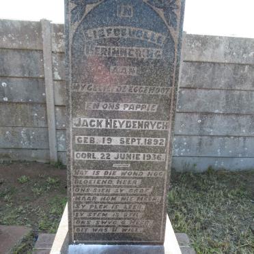 HEYDENRYCH Jack 1892-1936