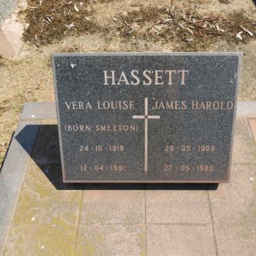 HASSETT James Harold 1909-1989 &amp; Vera Louise SMEETON 1918-1991