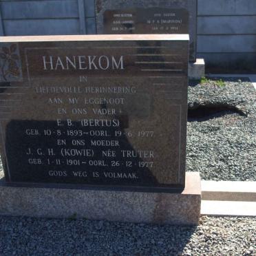 HANEKOM E.B. 1893-1977 &amp; J.G.H. TRUTER 1901-1977
