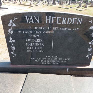 HEERDEN Frederik Johannes, van 1927-1993