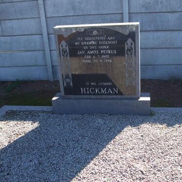 HICKMAN Jan Amos Petrus 1905-1974