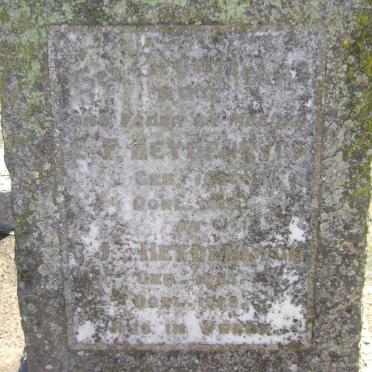 HEYDENRYCH E.F.  1853-1918 &amp; J.J.E. 1855-1928