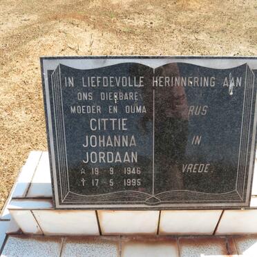 JORDAAN Cittie Johanna 1946-1995