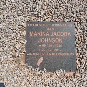 JOHNSON Marina Jacoba 1936-2012