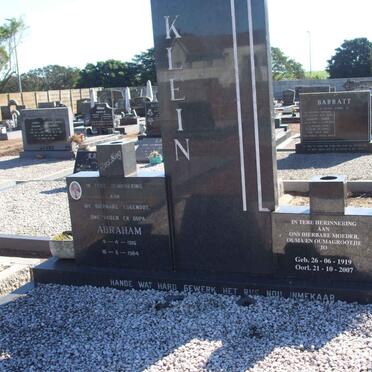 KLEIN Abraham 1916-1984 &amp; Jo 1919-2007