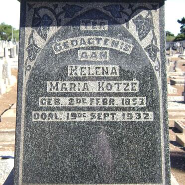 KOTZE Helena Maria 1853-1932