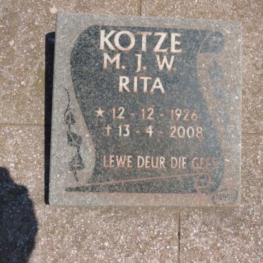 KOTZE M.J.W. 1926-2008