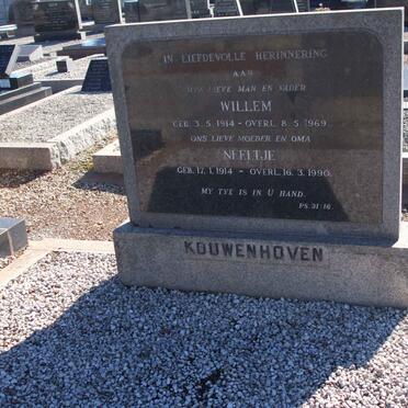 KOUWENHOVEN Willem 1914-1969 &amp; Neeltje 1914-1990